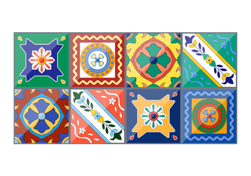 Beautiful Vector Spanish Ceramics - бесплатный vector #353707